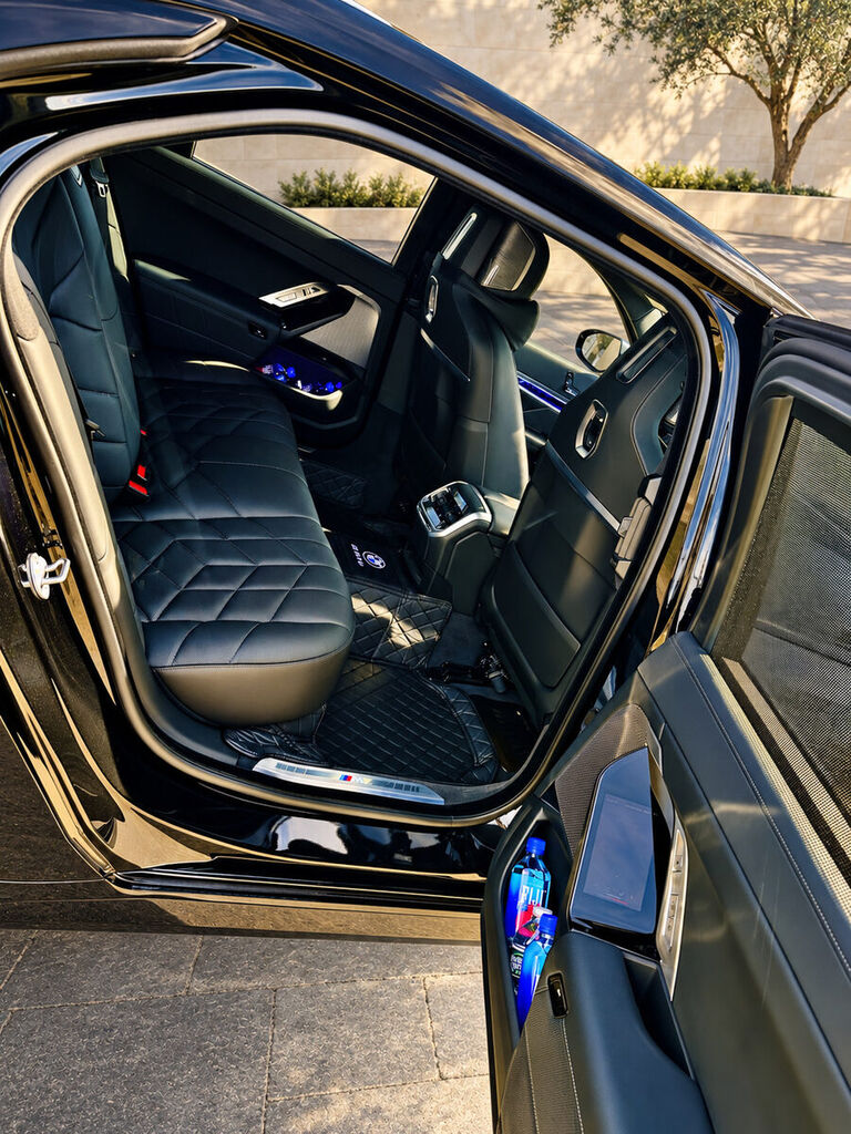 Rear passenger cabin of a featured BMW 7 Series